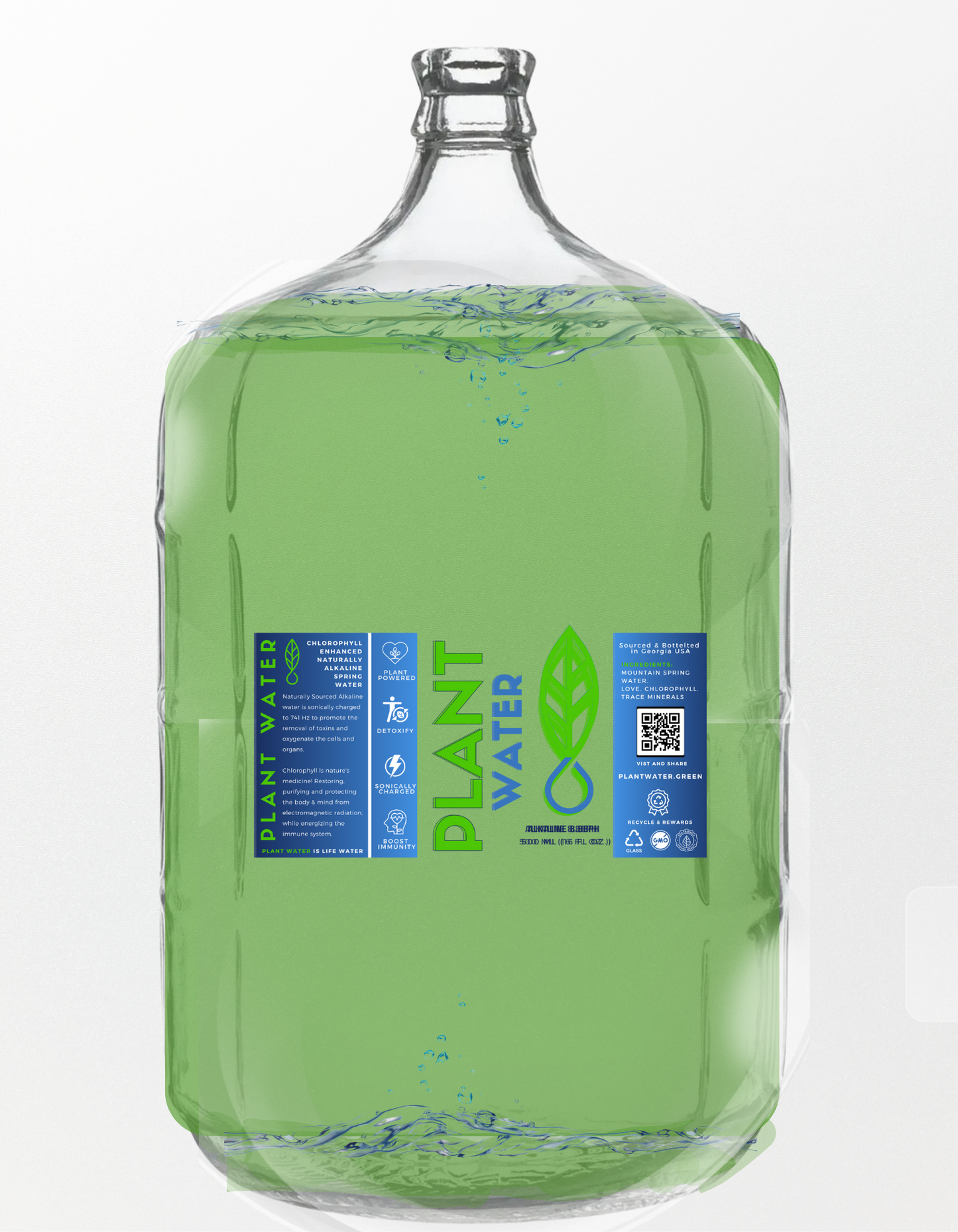 Plant Water-5 Gallon Glass Jug